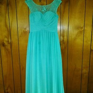 Azazie Tobey Dress Turqoiuse